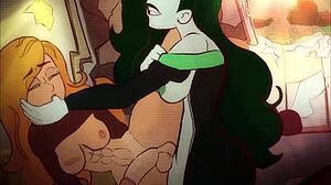 Scéna#2 pro video: Most recent anime hentai of Kim Possible and Shego having some futanari experience