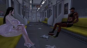 Scéna#20 pro video: Big tits bouncing while getting fucked on the train