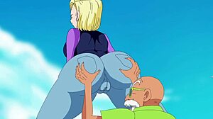 Scéna#1 pro video: Android 18's wet and wild encounter with Trunks in DBZ