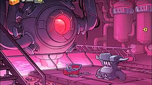现场#2 视频: Space rescue game with curvy code Pink Yi-Jie and robot