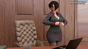 Scéna#2 pro video: Stepsister becomes hard for a huge cock in 3D porn game