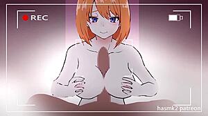 장면#3 동영상을 위해: Suck four nipples and lick
